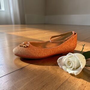 Joyfolie Pink Glitter T-Strap Dress Flat for Kids